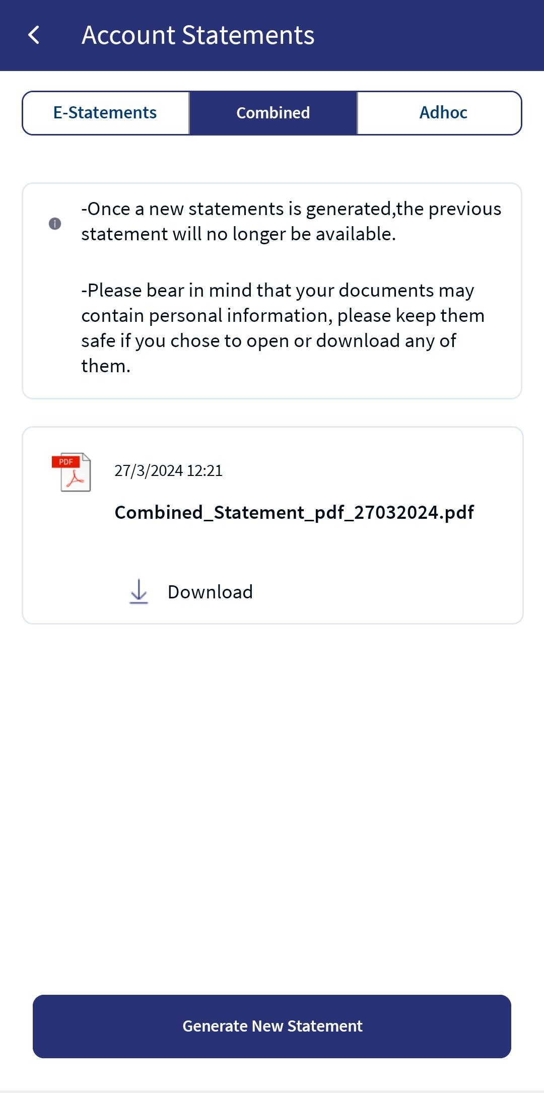 Downloaded Statement 